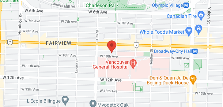 map of 304 925 W 10TH AVENUE